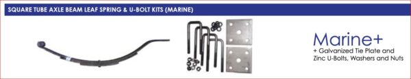 KIT 2 EA 500# 24.25 2 LEAF SPRING MARINE WITH U-BOLTS